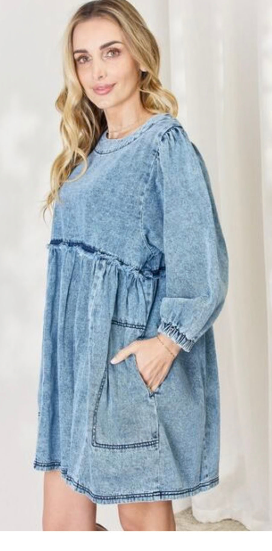 NWOT Heyson Denim BabyDoll Dress
