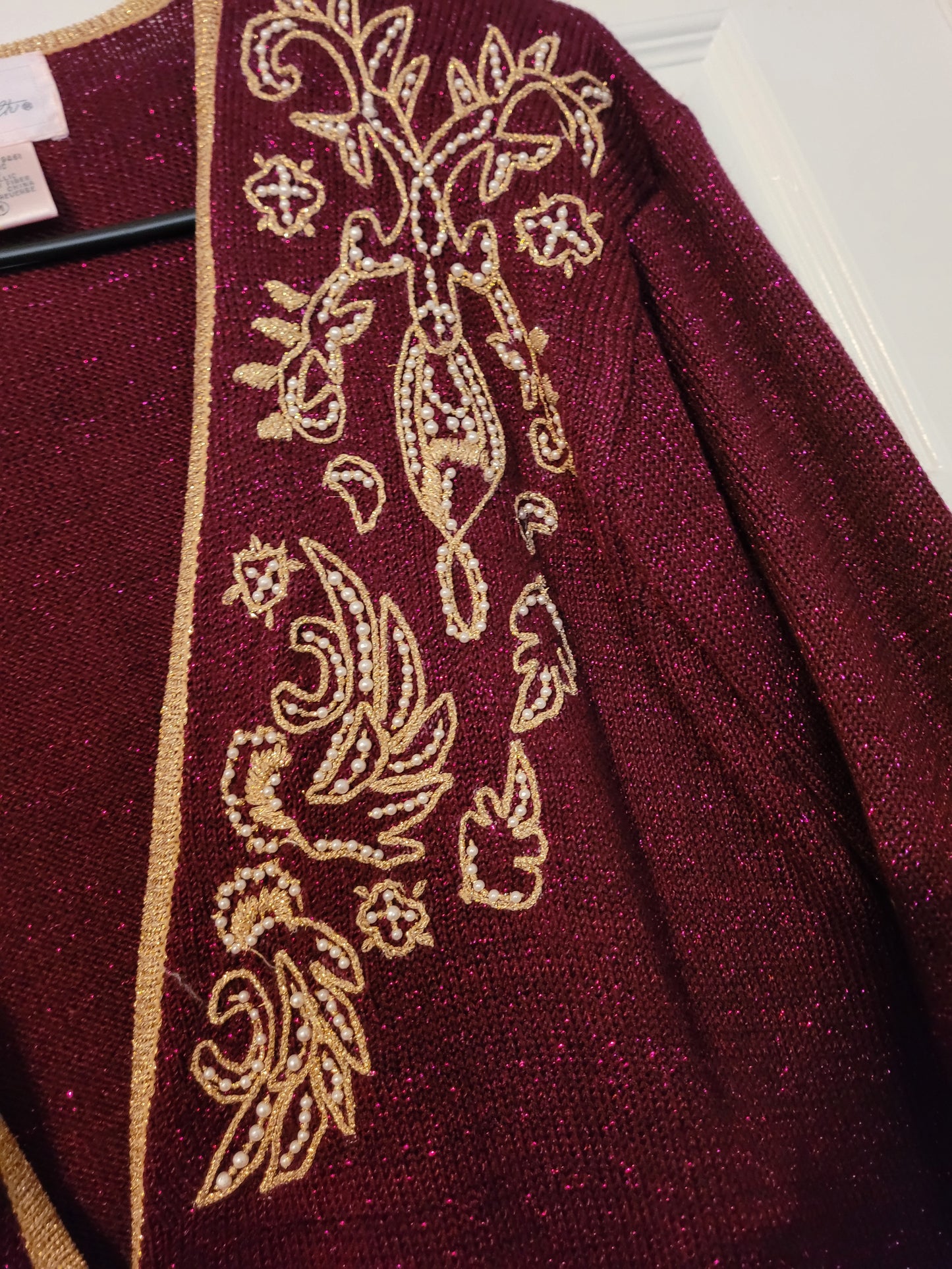 Vintage Jacklyn Smith Wine/Merlot Cardigan