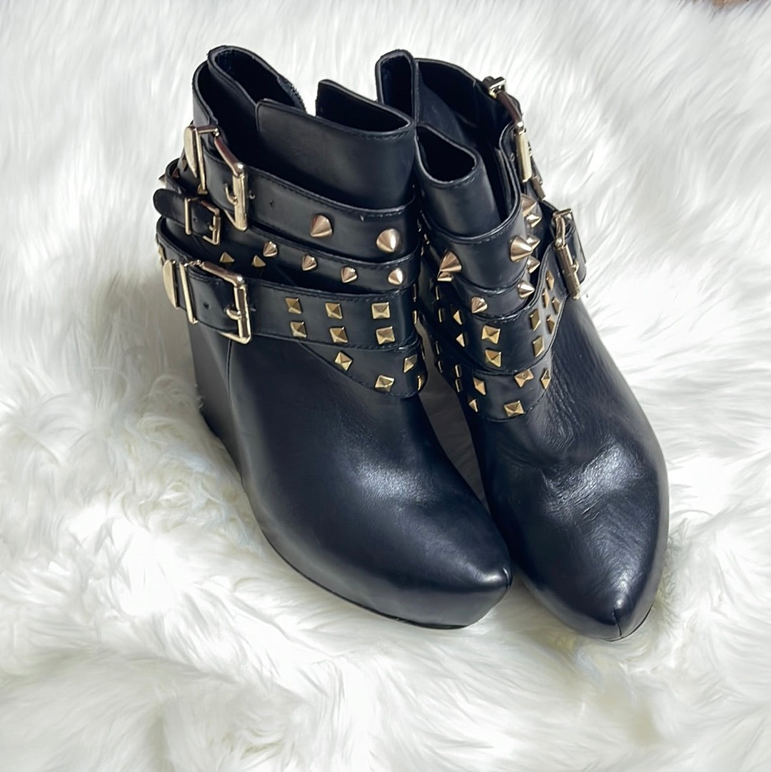 Studded Wedge Booties