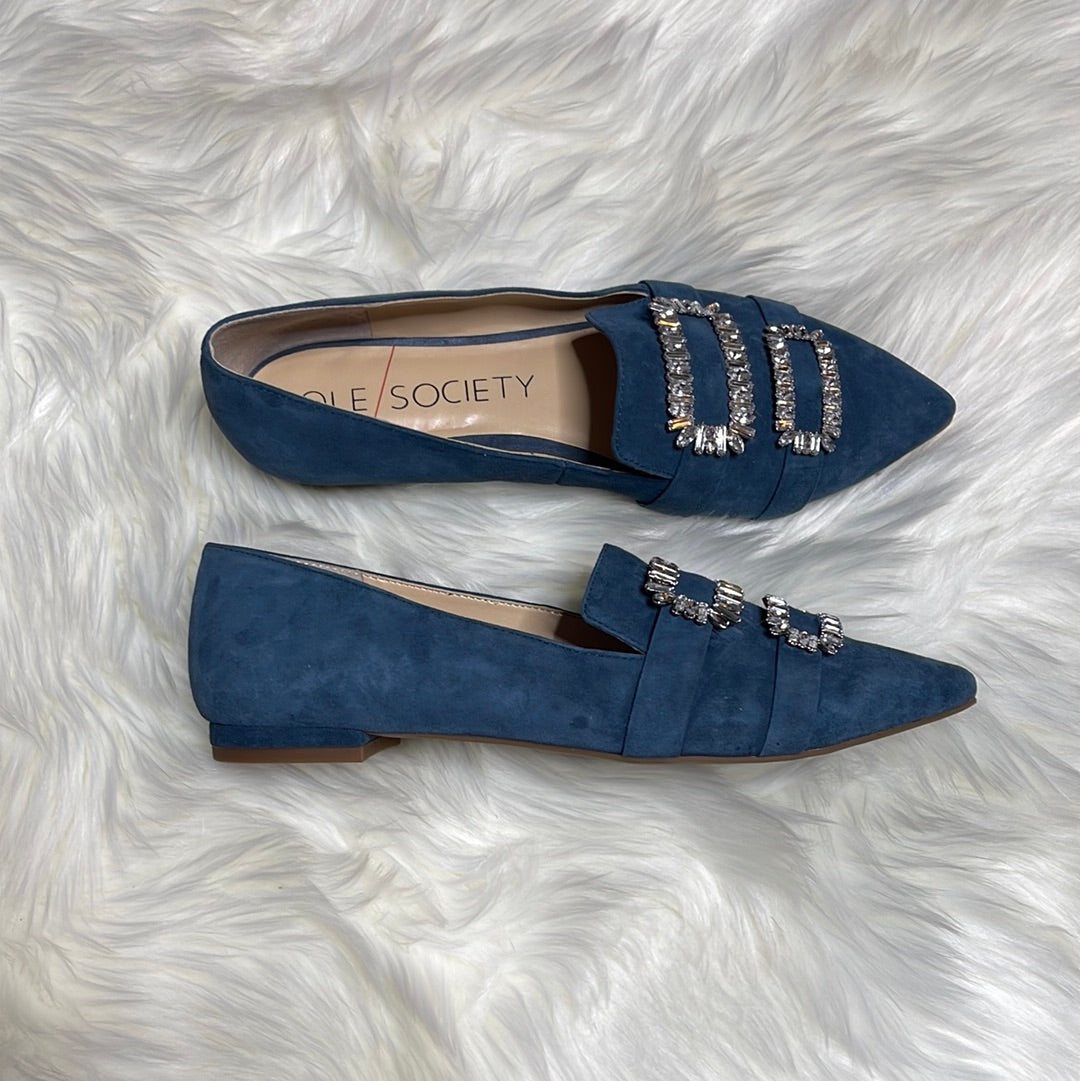 Dainty Baby Blue Suede Shoes