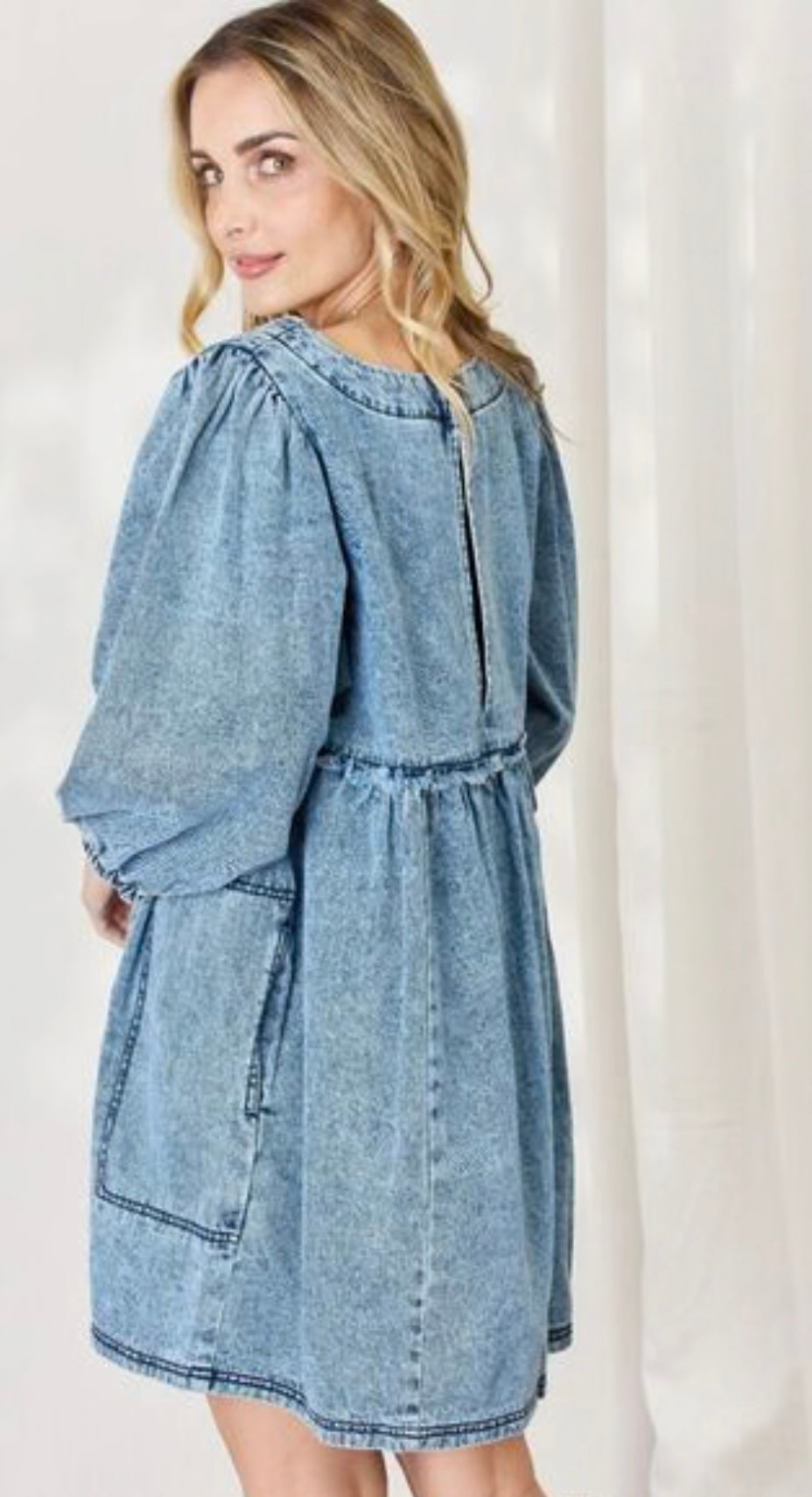 NWOT Heyson Denim BabyDoll Dress