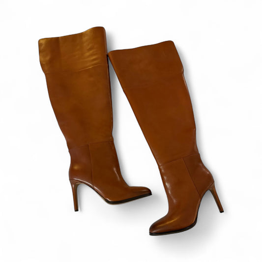 Vince Camuto Wide Calf Cognac Leather Boots