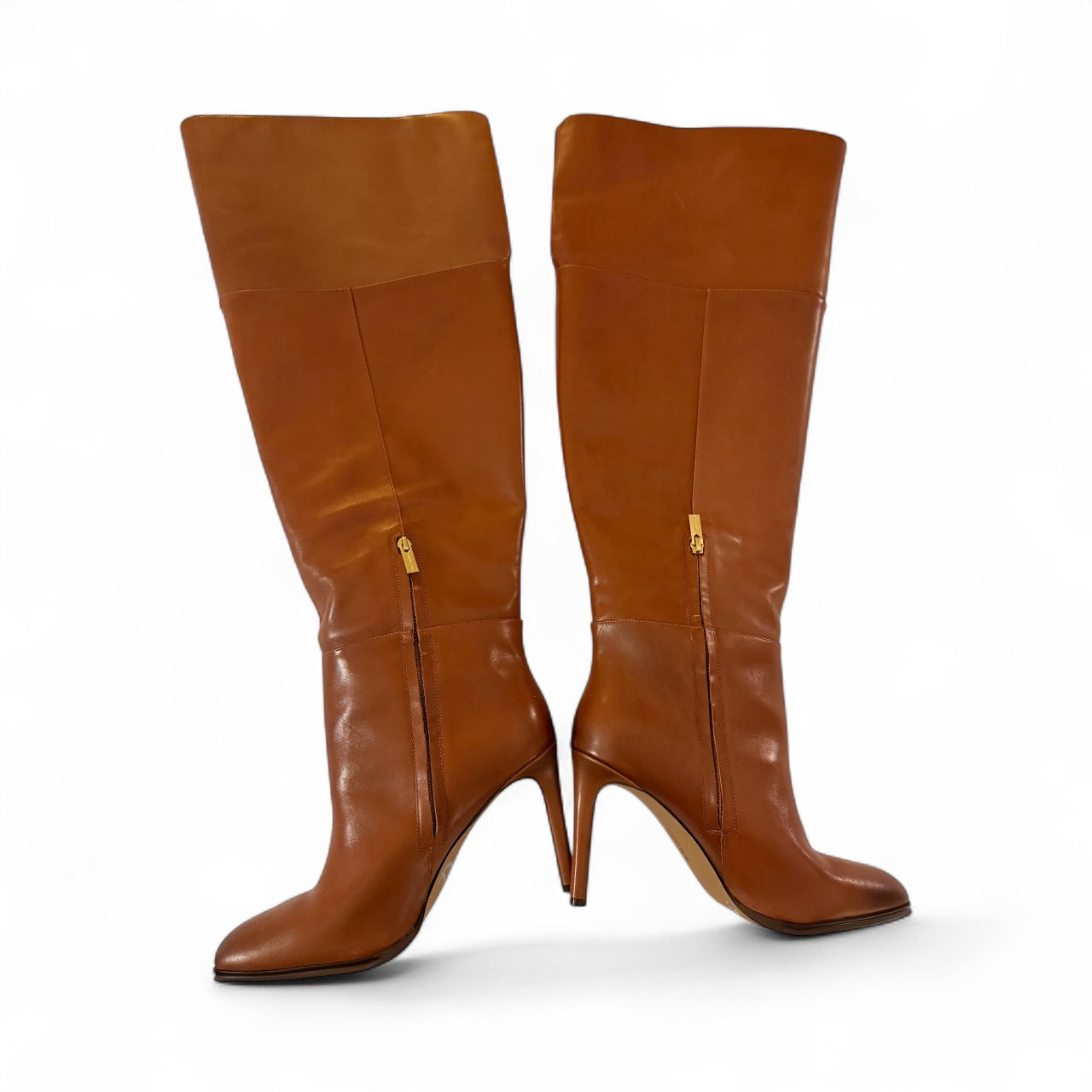 Vince Camuto Wide Calf Cognac Leather Boots