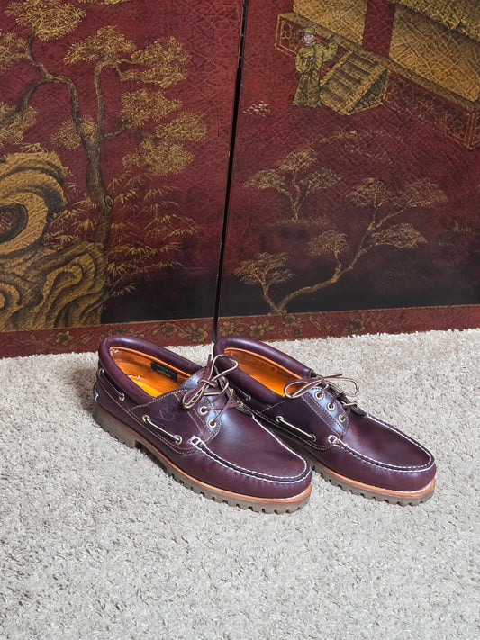 Classic Brown Leather Boat Shoes Size 11M (Men's Shoe)