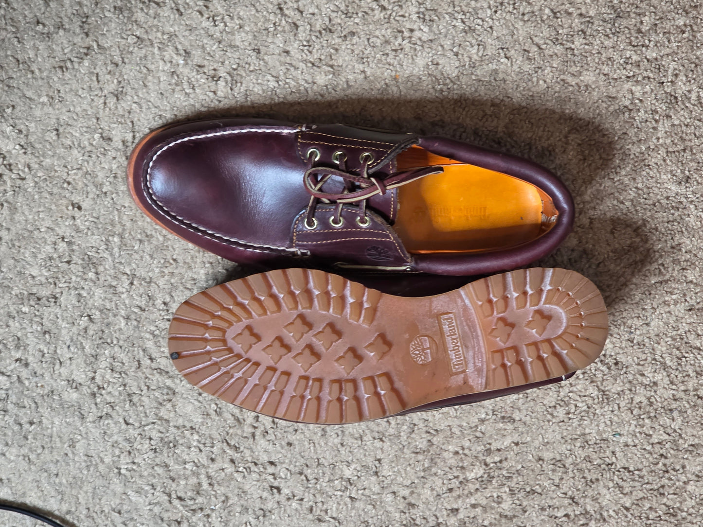 Classic Brown Leather Boat Shoes Size 11M (Men's Shoe)