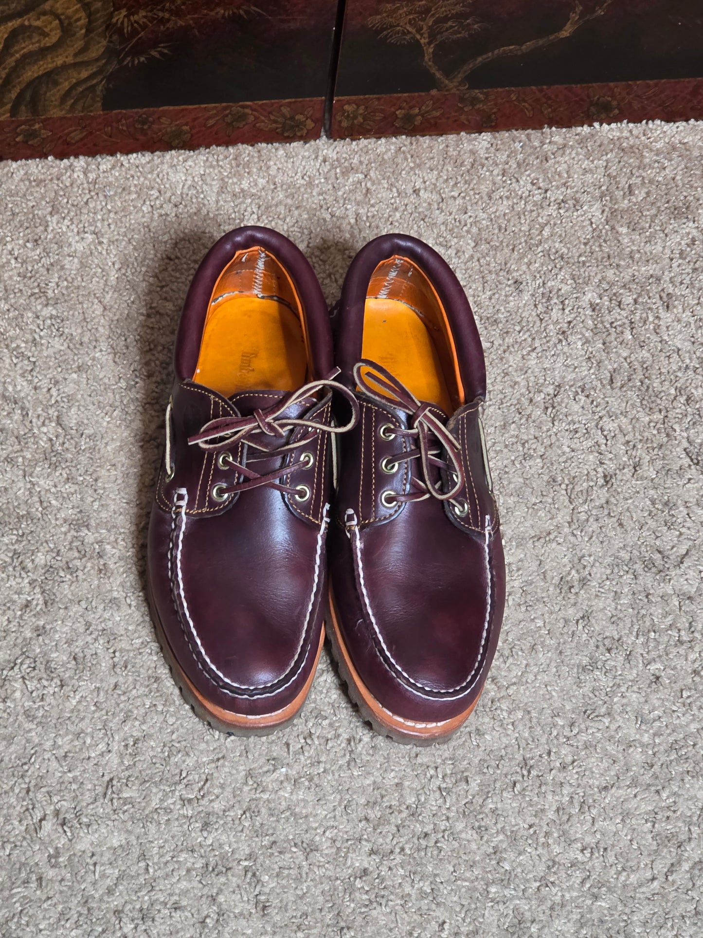 Classic Brown Leather Boat Shoes Size 11M (Men's Shoe)