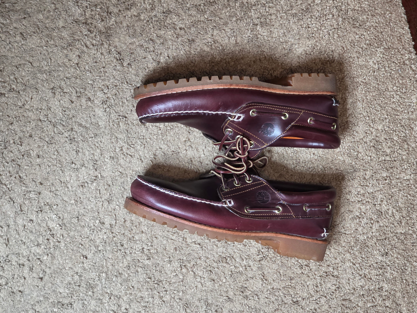 Classic Brown Leather Boat Shoes Size 11M (Men's Shoe)