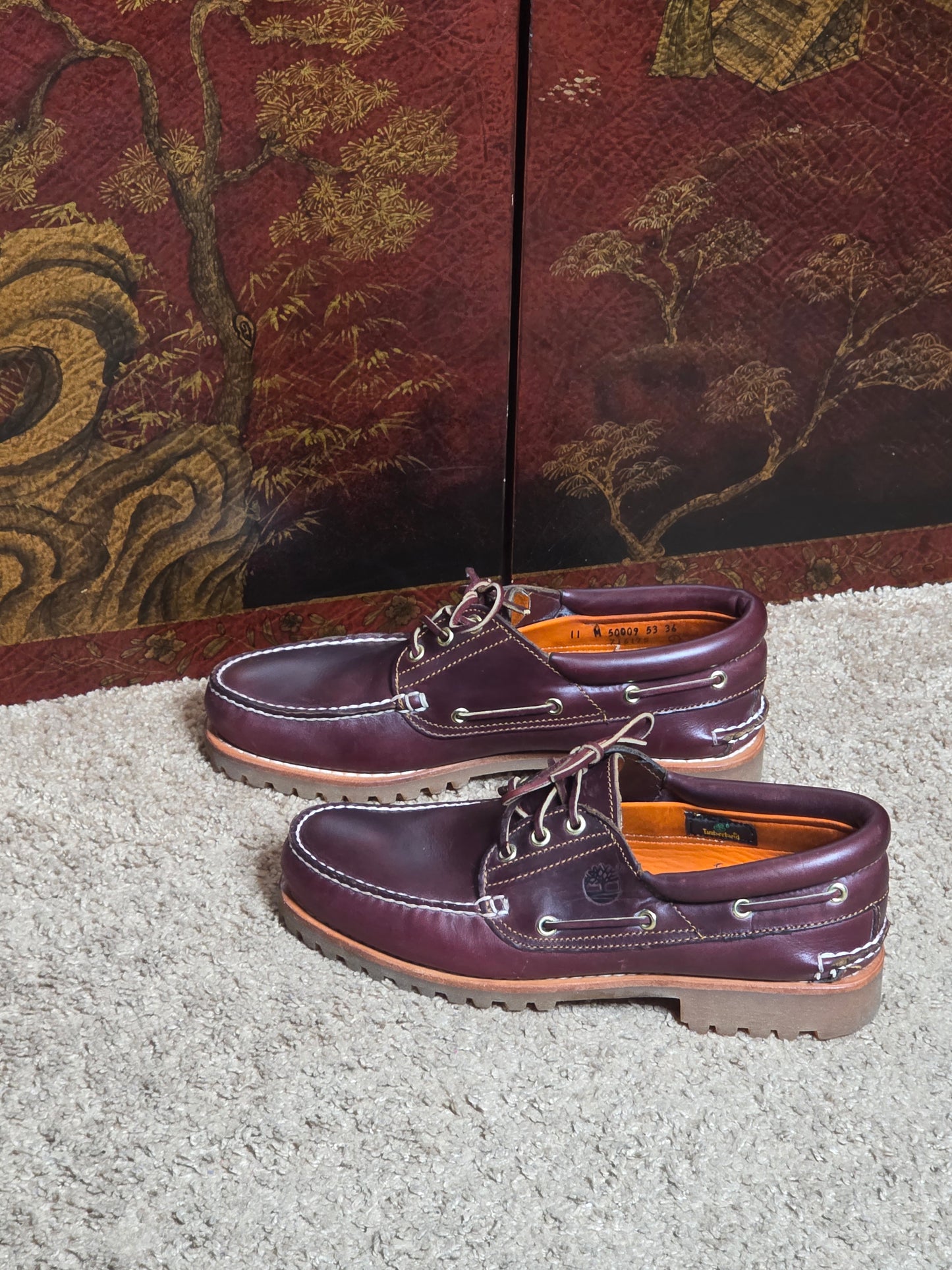 Classic Brown Leather Boat Shoes Size 11M (Men's Shoe)