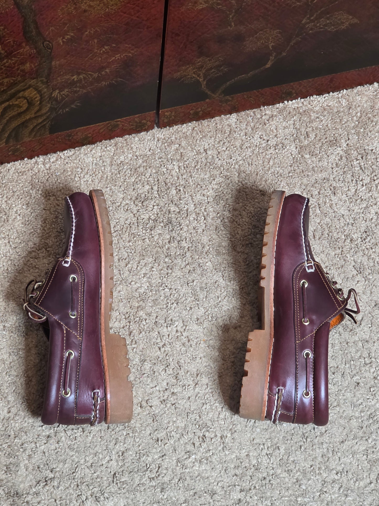 Classic Brown Leather Boat Shoes Size 11M (Men's Shoe)