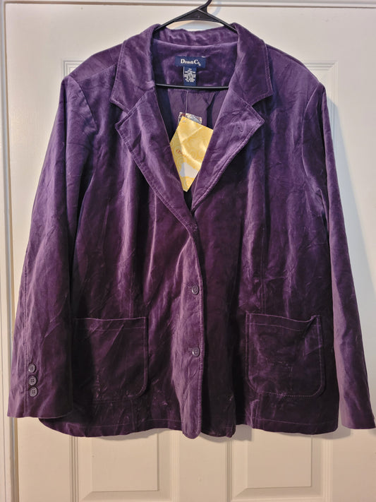 Purple Velvet Blazer