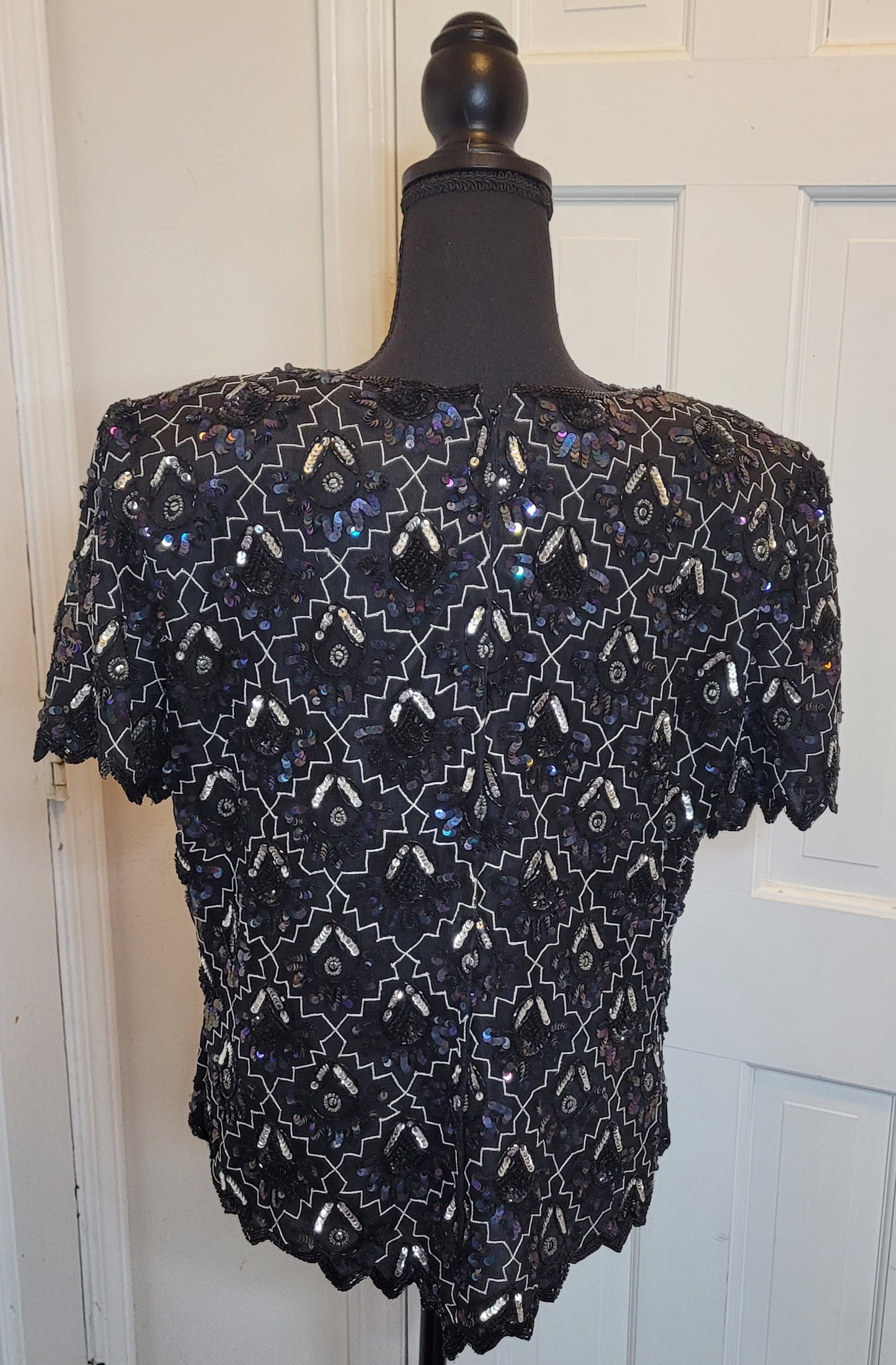 Classy Auntie Sequin Top